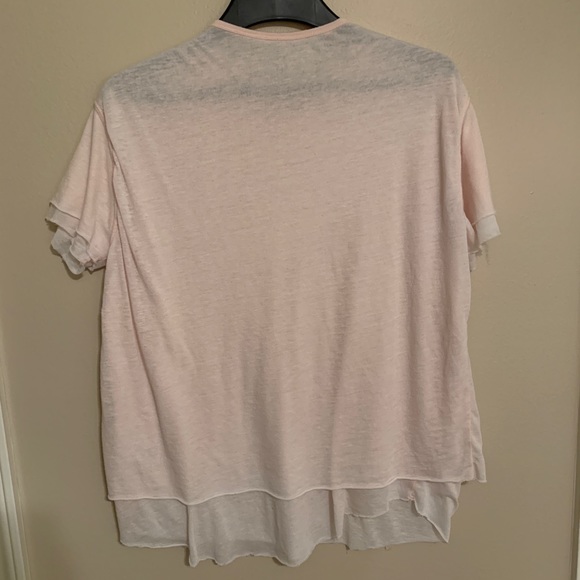 We the free | | pink double lined top | oversized - Picture 5 of 8